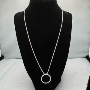 Silver Necklace with Circular Pendant